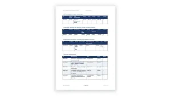 IEC 62304 Toolkit sample: GDL-MDS-REQ-002 - Software Requirements Specification Template
