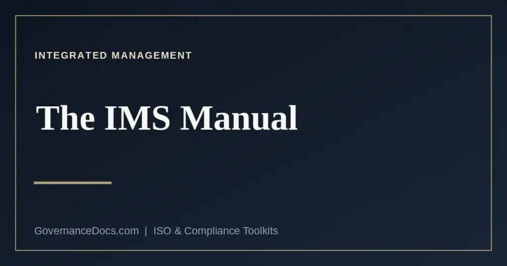 The integrated management system manual explained