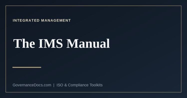The integrated management system manual explained