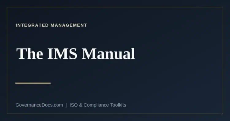 The integrated management system manual explained