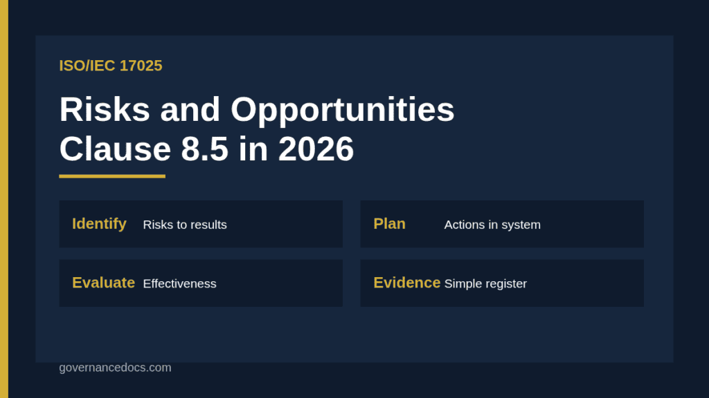 ISO 17025 risks and opportunities guide cover