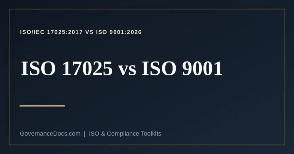 ISO 17025 vs ISO 9001 explained