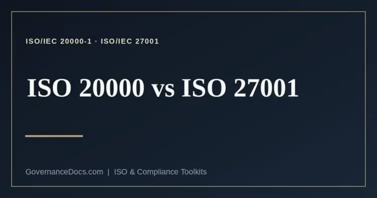 ISO 20000 vs ISO 27001 explained