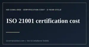 ISO 21001 certification cost explained