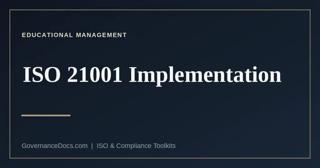 ISO 21001 implementation step by step