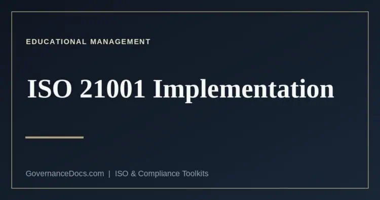 ISO 21001 implementation step by step