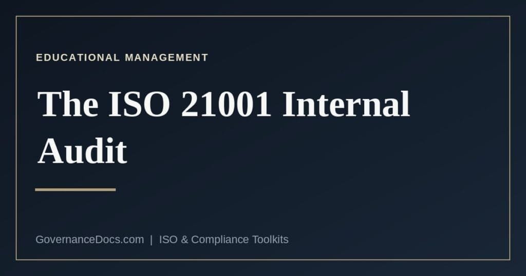The ISO 21001 internal audit checklist