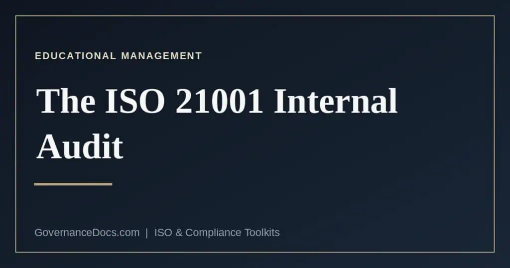 The ISO 21001 internal audit checklist