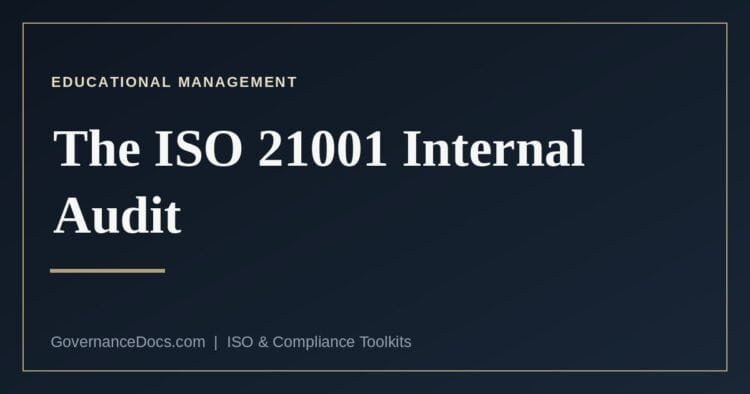 The ISO 21001 internal audit checklist