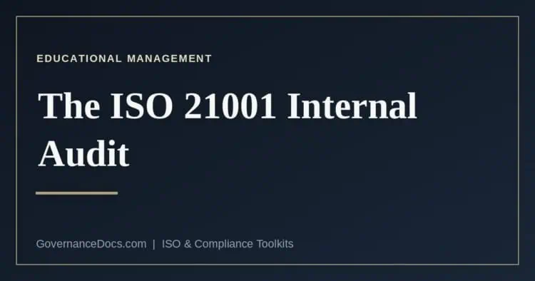 The ISO 21001 internal audit checklist