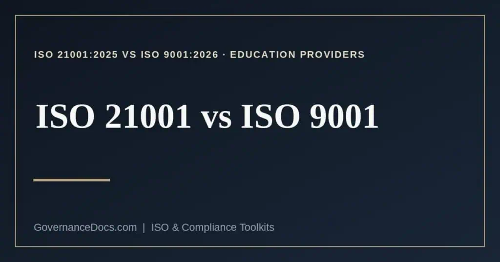 ISO 21001 vs ISO 9001 explained