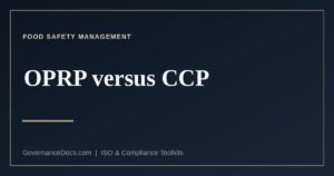 OPRP versus CCP under ISO 22000