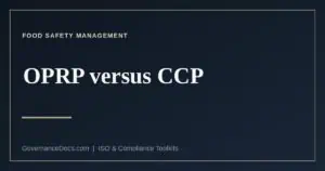 OPRP versus CCP under ISO 22000