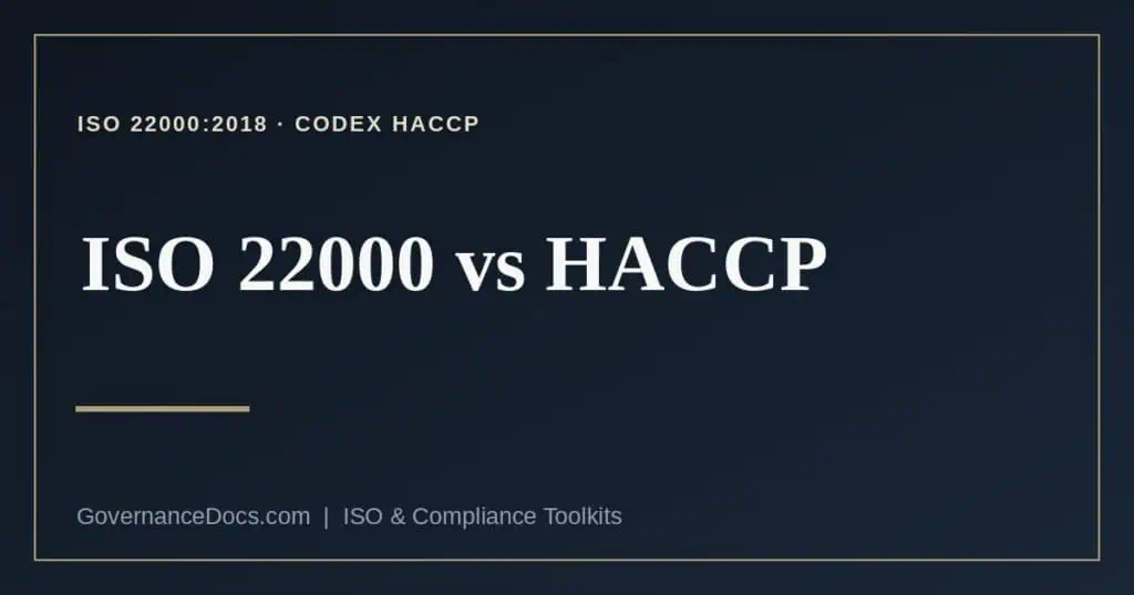 ISO 22000 vs HACCP explained