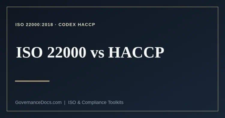 ISO 22000 vs HACCP explained