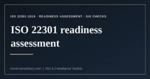 ISO 22301 readiness assessment explained