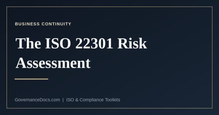 The ISO 22301 risk assessment explained