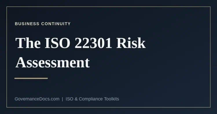 The ISO 22301 risk assessment explained