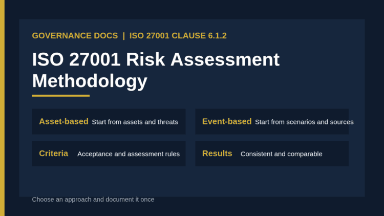 ISO 27001 risk assessment methodology: asset-based and event-based approaches compared