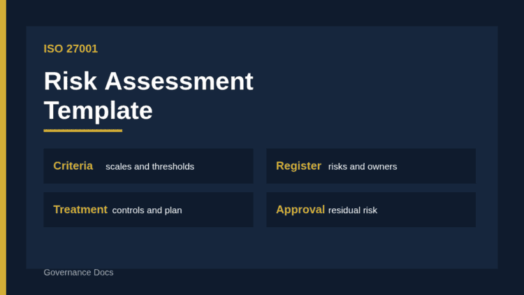 ISO 27001 risk assessment template layout diagram