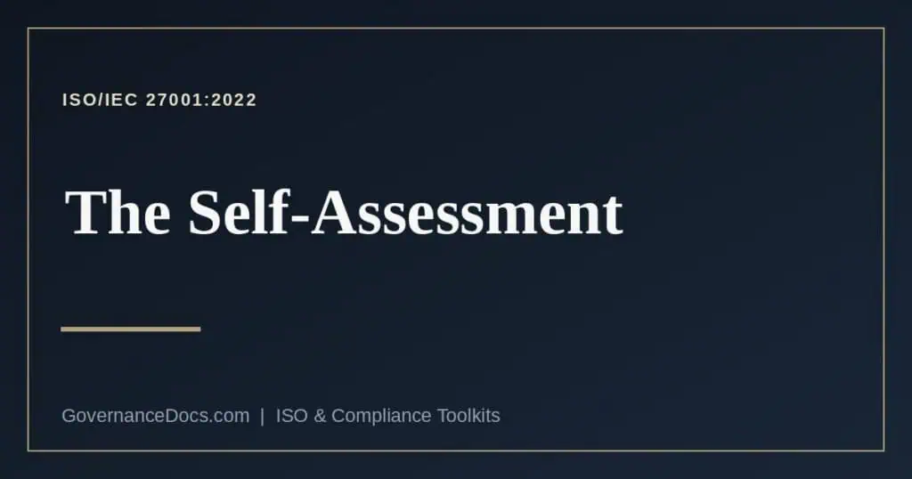 ISO 27001 self-assessment explained