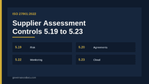 ISO 27001 supplier assessment Annex A 5.19 to 5.23