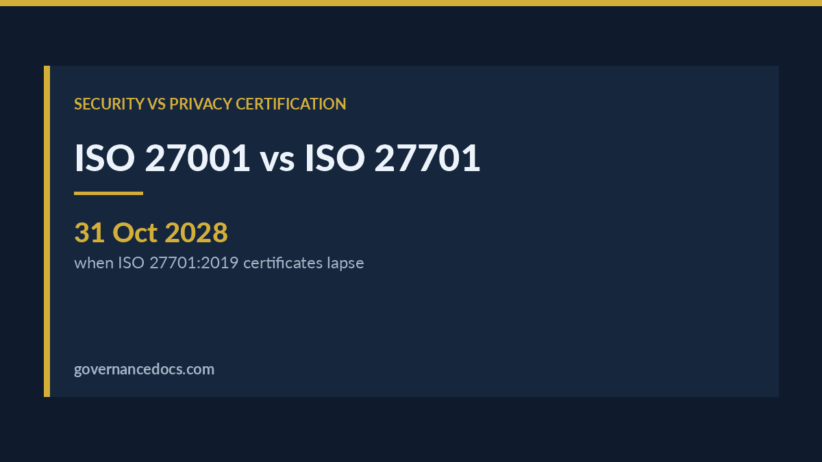 ISO 27001 vs ISO 27701: The Complete 2026 Decision Guide ISO 27001 vs ISO 27701 explained
