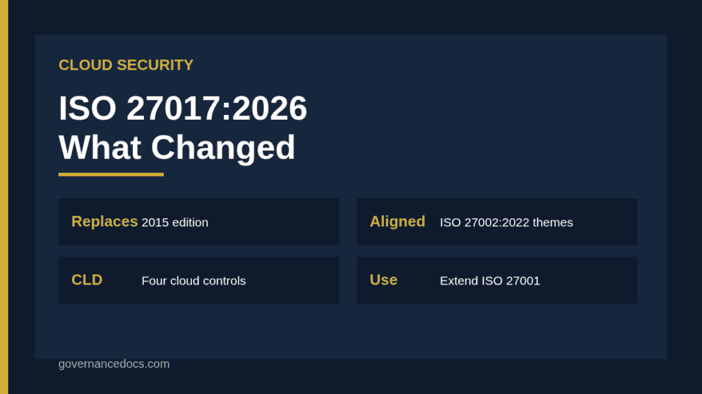 ISO 27017:2026 changes infographic