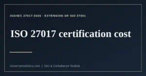 ISO 27017 certification cost explained