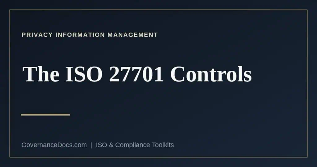 ISO 27701 controls in the 2025 edition