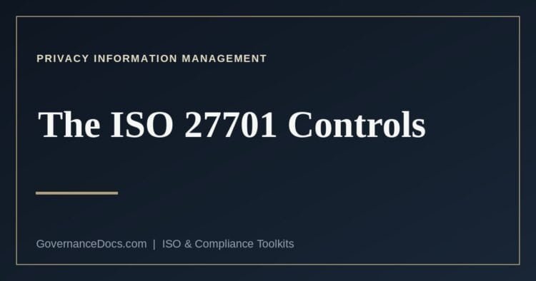 ISO 27701 controls in the 2025 edition