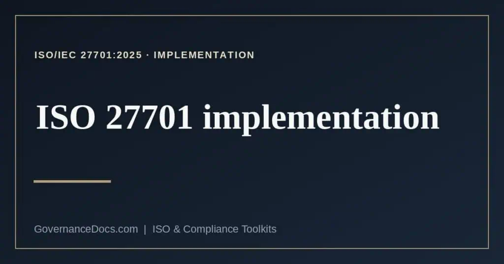 ISO 27701 implementation explained