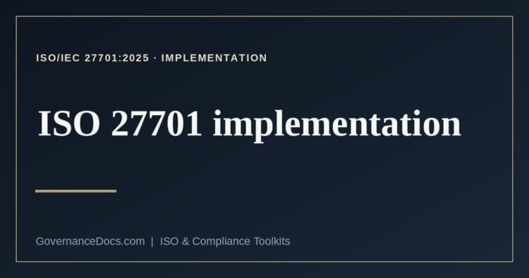 ISO 27701 implementation explained