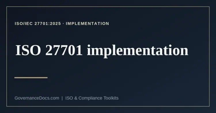 ISO 27701 implementation explained