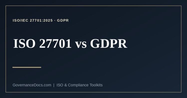 ISO 27701 vs GDPR explained