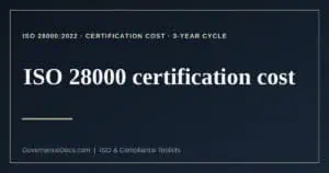 ISO 28000 certification cost explained