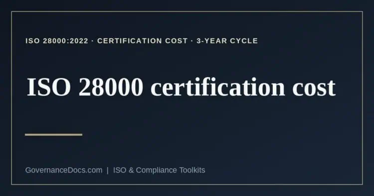 ISO 28000 certification cost explained