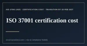 ISO 37001 certification cost explained