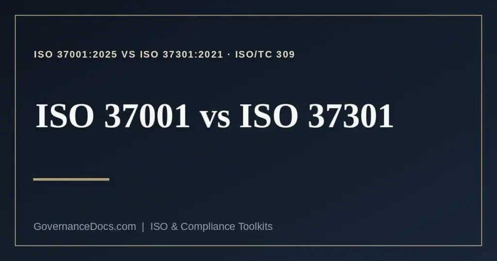 ISO 37001 vs ISO 37301 explained