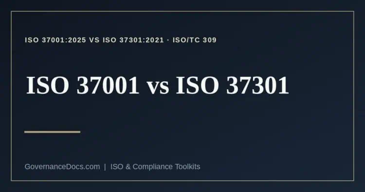 ISO 37001 vs ISO 37301 explained