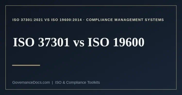 ISO 37301 vs ISO 19600 explained