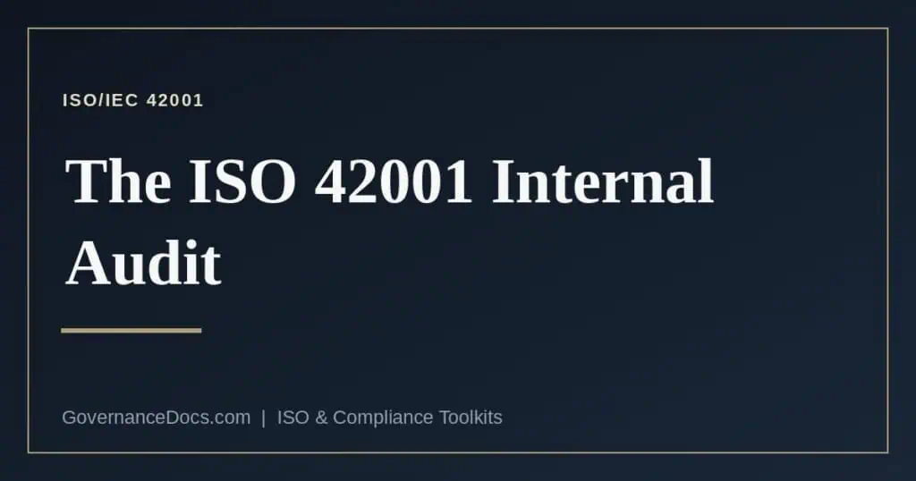ISO 42001 internal audit explained