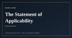 ISO 42001 Statement of Applicability explained