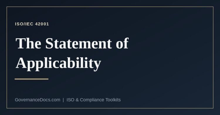 ISO 42001 Statement of Applicability explained