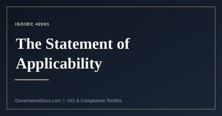 ISO 42001 Statement of Applicability explained