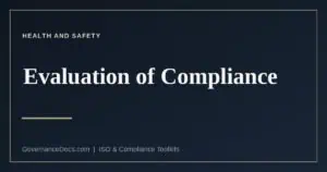 The ISO 45001 evaluation of compliance