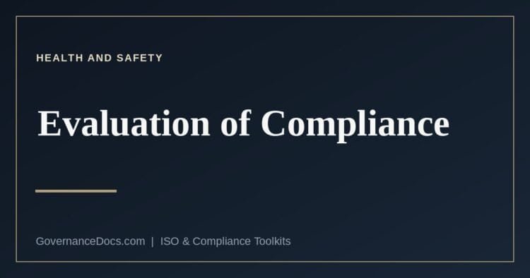 The ISO 45001 evaluation of compliance