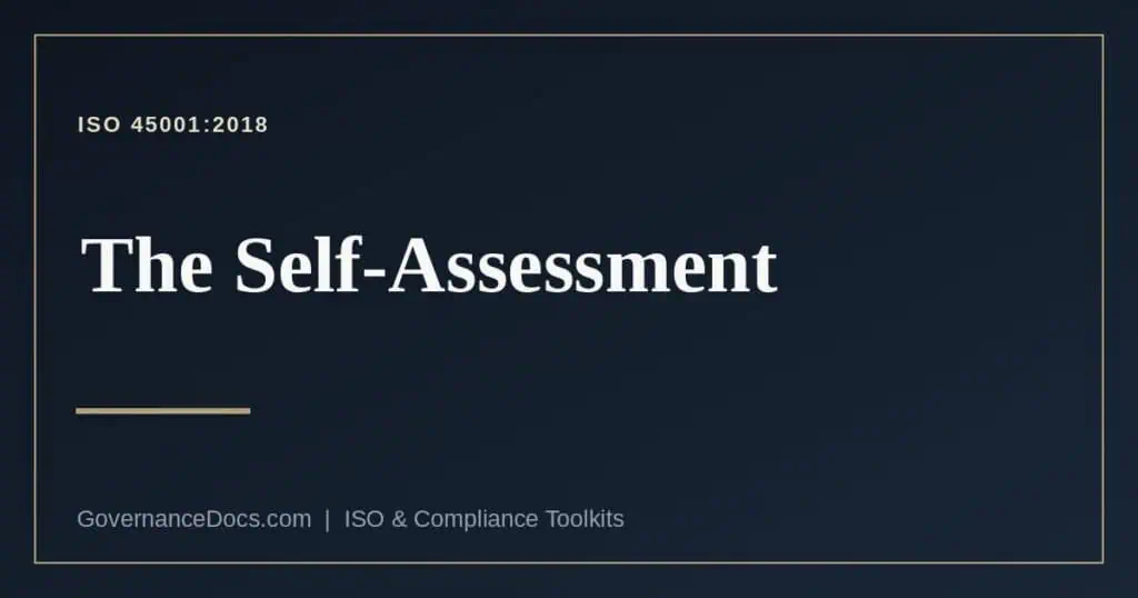 ISO 45001 self-assessment explained