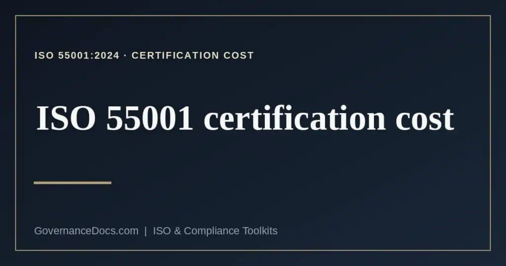 ISO 55001 certification cost explained