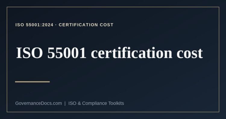 ISO 55001 certification cost explained